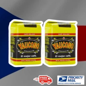Yaucono Ground Coffee Puerto Rican Coffee 14 Oz Fresh Bags (2 Pack) - Picture 1 of 2
