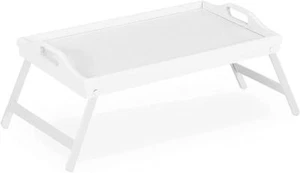 Multipurpose Bamboo Bed Tray Table With Handles And Foldable Legs - Picture 1 of 15