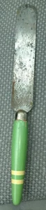 Kitchen Utensil Spatula Frosting Spreader Green Handle w Stripe VINATAGE! JUL18 - Picture 1 of 6