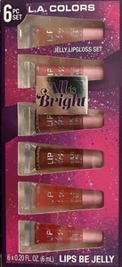 L.A. COLORS All Is Bright 6pc Jelly Lipgloss Set Lips Be Jelly - Picture 1 of 3