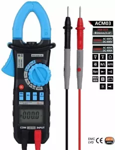 Bside ACM03 Auto Range AC DC Stromzange Multimeter CAT.III600V blau - Bild 1 von 5