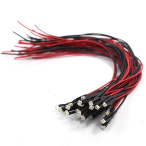 20pcs Pre-wired Resistor 26awg Wire Bright White 1.8mm LED Lamp Light 12V L1218W - Picture 1 of 5