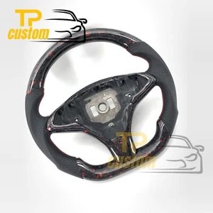 Forged with Red Flake Carbon Fiber Steering Wheel For Tesla Model X/S 2012-2021 - Picture 1 of 6