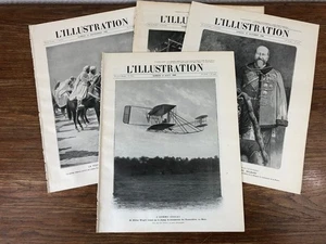 4x Revues L'ILLUSTRATION (Aout-Oct. 1908) Avion Aviation ORVILLE WILBUR WRIGHT - Picture 1 of 7