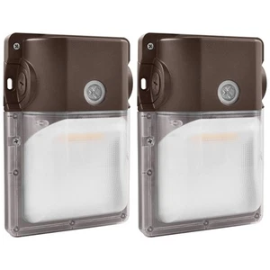 Luxrite 20/24/28W LED Wall Light Photocell 3CCT 2800/3360/3920LM IP65 2PK - Picture 1 of 1