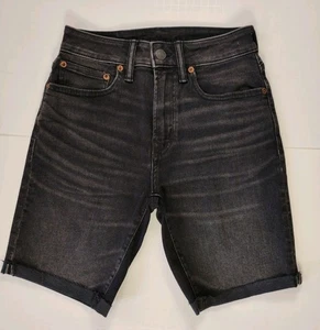 AMERICAN EAGLE OUTFITTERS-New-Men’s Airflex Mid Rise Denim Black Shorts-Size 26 - Picture 1 of 10