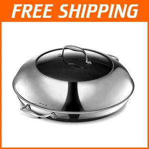 Versatile Hybrid Nonstick 14-Inch Frying Pan with Domed Stainless Steel Lid - Picture 1 of 6