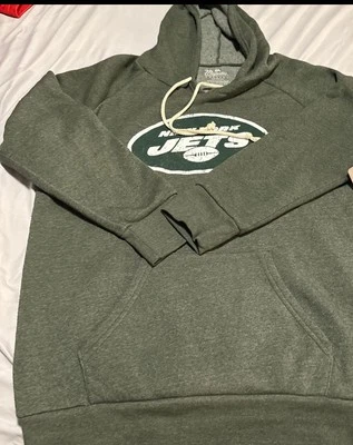 Новая с ценниками женская толстовка с капюшоном Majestic NFL New York Jets No8 Roger's Green - Изображение 1 из 4