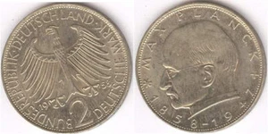 BRD 2 DM Max Planck 1958 F prägefrisch bis stempelglanz - Picture 1 of 1