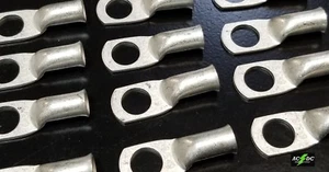 (1) 6 AWG Ring 3/8" Hole Terminal Lug Tin Plated Copper Cable lug Gauge - Picture 1 of 2