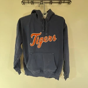 Detroit Tigers Majestic MLB Collection Mens XL Hoodie/Sweater Navy Blue - Picture 1 of 8