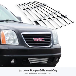 Parrilla de billetes de plata inoxidable GMC Yukon/XL 2007-2014 gancho de remolque - Imagen 1 de 7