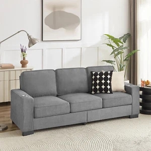 83.86'' 3 Seater Sofa Couch Loveseat Sofa Upholstered Sofa Couch for Living Room - Picture 1 of 68