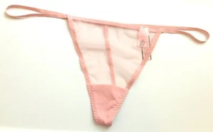 Victoria's Secret Sexy Beige V-String Thong Panties Size XL Sheer Mesh Front NWT - Picture 1 of 13