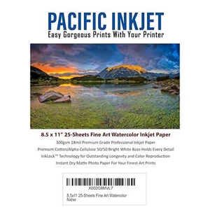 8.5x11 20 Sheets Professional Luster Inkjet Photo Paper For Beautiful Prints - Picture 1 of 4