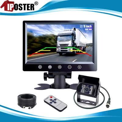9" Monitor 4 PIN 800TVL Rear View Reversing Camera 10m Kit For Truck Caravan Rv - Image 1 of 4