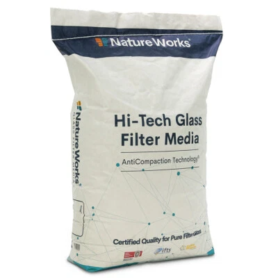 Nature Works Hi-Tech 1er Set 20kg Filterglas für Sandfilteranlagen Pool Glasklar - Bild 1 von 2