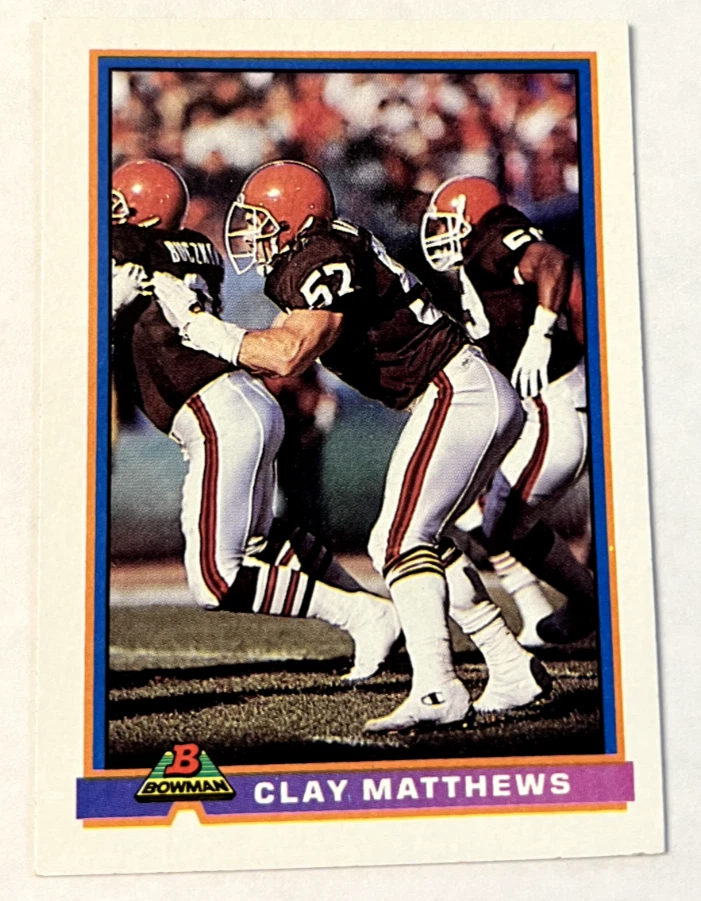 1991 The Topps Company Bowman #95 Clay Matthews Cleveland Browns NFL - Image 1 of 4