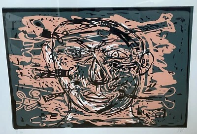 ✪ Markus Lüpertz "Der Schneckensucher“, 1992, signiert+nummeriert, 70x100 ✪ - Bild 1 von 4