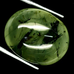 SHOLA Echt 43,28 Ct Natürlicher Schwarz Grün Rutil Prehnit Brasil. - Picture 1 of 3