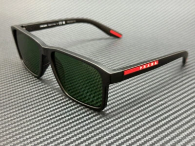 PRADA LINEA ROSSA PS 05YS DG006U Black Rubber Green 58 mm Men's Sunglasses - Image 1 of 4