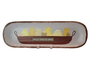 Hearthside Kollektion ""Hangin With My Peeps"" dekoratives Holz Ostertablett signiert - Bild 1 von 12