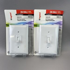 Legrand BW2-S Metal Outlet Box/Faceplate Switch Kit White Lot of 2 New