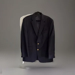 Lauren Ralph Lauren Vintage Blazer Mens 42L Blue Wool Gold Button Jacket Coat - Picture 1 of 15