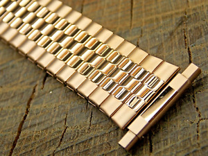 Hadley Roma Vintage Watch Band Expansion Rose Gold Plating 16mm-22mm NOS Unused