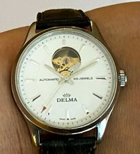 Very Rare DELMA Classic Men Automatic 25 Jewels Open Balance Watch Switzerland