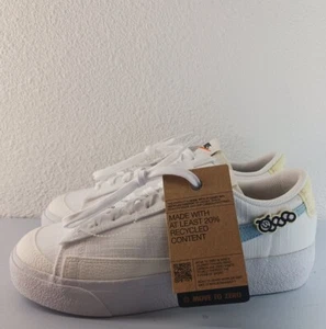 Nike Blazer Low Platform Next Nature Women's Sz 9 White/Boarder Blue DJ6376 100 - Picture 1 of 12