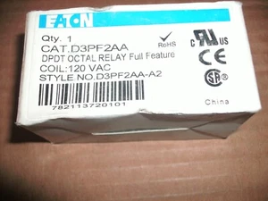EATON D3PF2AA DPDT OKTALRELAIS 120V SPULE - 21 VERFÜGBAR - Bild 1 von 1