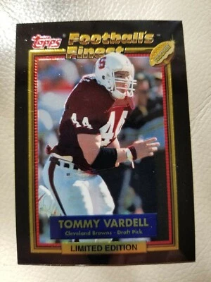Tommy Vardell Football's Finest Limited Edition  Browns Draft Pick Topps 1992 - Image 1 of 2