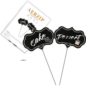 Heart-Shaped Steel Cheese Markers for Charcuterie Board 40 PCS Black - Picture 1 of 6