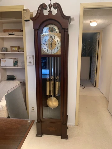 Herschede Five (5) Tube Whittier Grandfather Clock #217 in Mahogany Case Cover