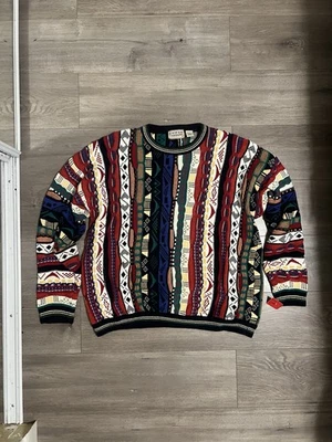 Vintage 90s Cotton Traders COOGI Style 3D Textured Sweater Men’s Size XL Biggie - Image 1 of 3
