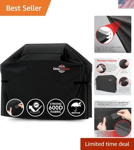 Heavy Duty Grill Cover for Weber, Genesis - Black - Picture 1 of 8