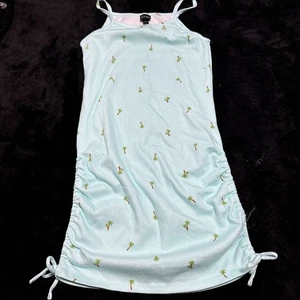 Art Class Girls Size Large Blue Palm Tree Dress Sleeveless - Picture 1 of 2