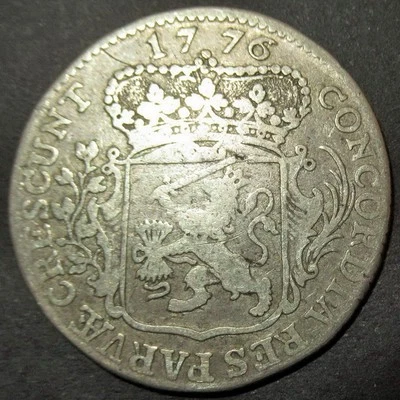 1776 Date of Independence! DUTCH COLONIAL Quarter SILVER LEG Quarter DOLLAR COA - Image 1 of 4