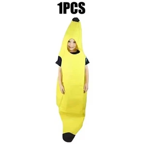 Unisex Children's Funny Yellow Banana Suit Kid's Lightweight Banana Costume - Picture 1 of 3