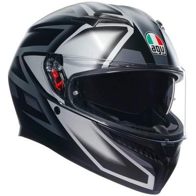 Casco integrale AGV K3 compound nero opaco/grigio casco moto casco visiera... - Immagine 1 di 4