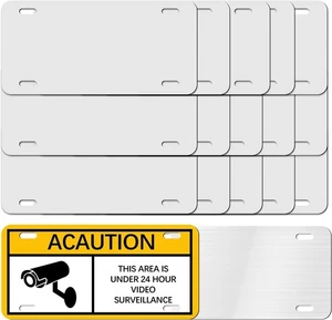 100 Pcs Aluminum License Plate Sublimation Blanks 6 x 12" - Picture 1 of 6