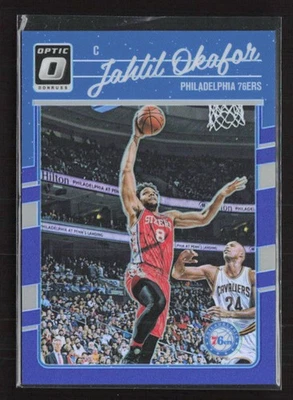 Donruss Optic #2 Jahlil Okafor 2016-17 azul #/49 Philadelphia 76ers (JB) Foto 1 de 2