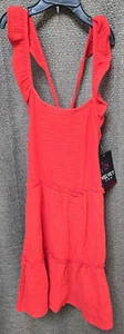 Pink Velvet Girls Red Ruffle Tiered Dress Size Small (7/8) NWT - Picture 1 of 7