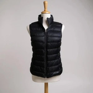 Eddie Bauer Daunen gefütterte gefütterte Weste Gr. S schwarz EB 650 durchgehender Reißverschluss leicht - Bild 1 von 12