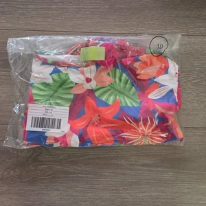 Janie and Jack Girls Recycled Tropical Floral Rosette Swimsuit Size 10 - Picture 1 of 3