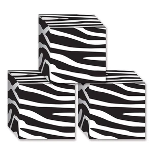 Beistle Zebra Print Favor Boxes - Party Supply Decoration for Jungle - Picture 1 of 1