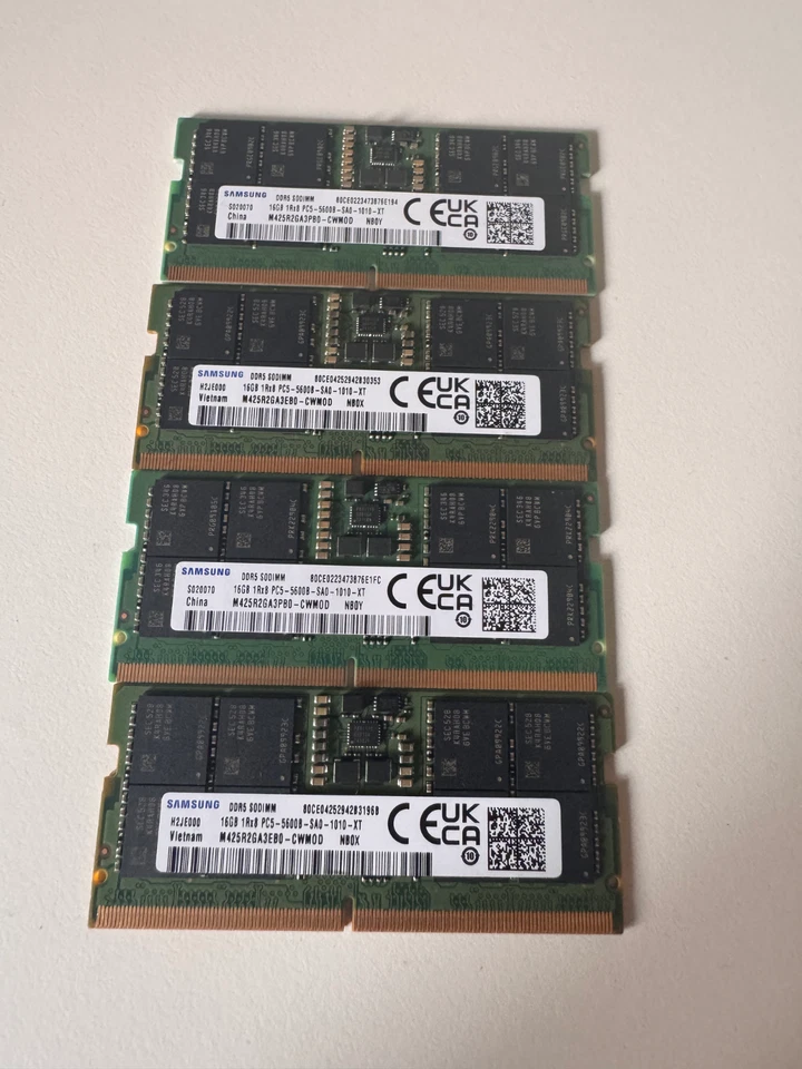 Samsung RAM DDR5  SO-DIMM LAPTOP 4x16GB 5600MHz - Samsung M425R2GA3PB0-CWMOD - Immagine 1 di 1