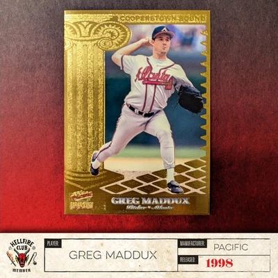 1998 Pacific Paramount - Greg Maddux "Cooperstown Bound" HOF #1 Atlanta Braves - Image 1 of 4