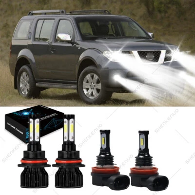Faro LED haz alto/bajo + bombillas antiniebla 6000K para Nissan Pathfinder 2005-2012 Foto 1 de 4